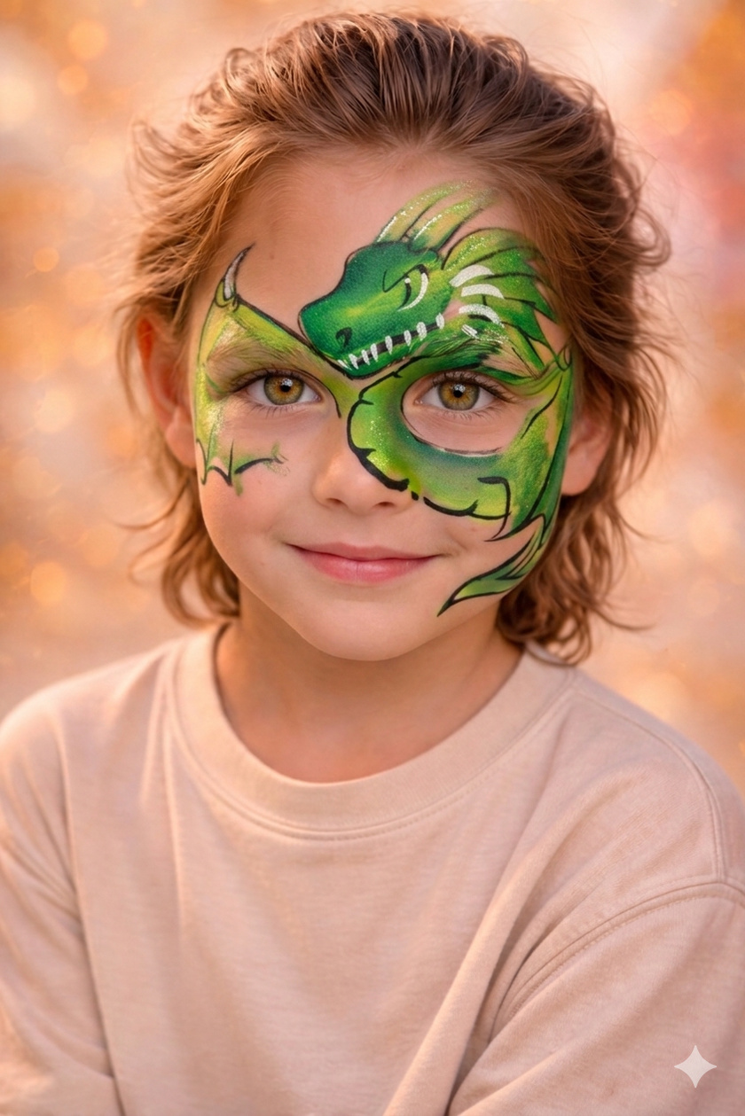 Dragon face paint Dragon face paint