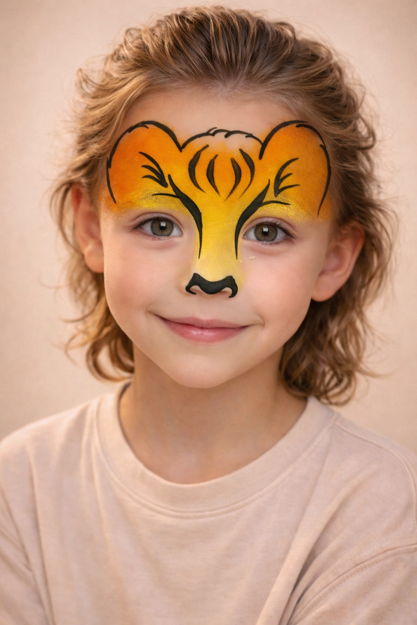 Tiger cub facepaint Tiger cub facepaint