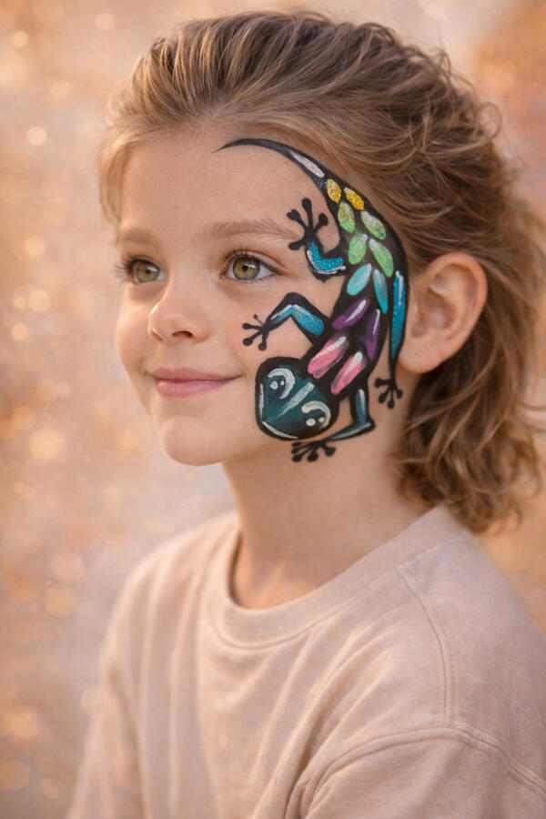 Lizard face paint Lizard face paint