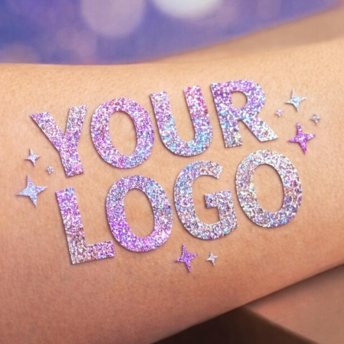 Your logo glitter tattoo Custom designed glitter tattoo