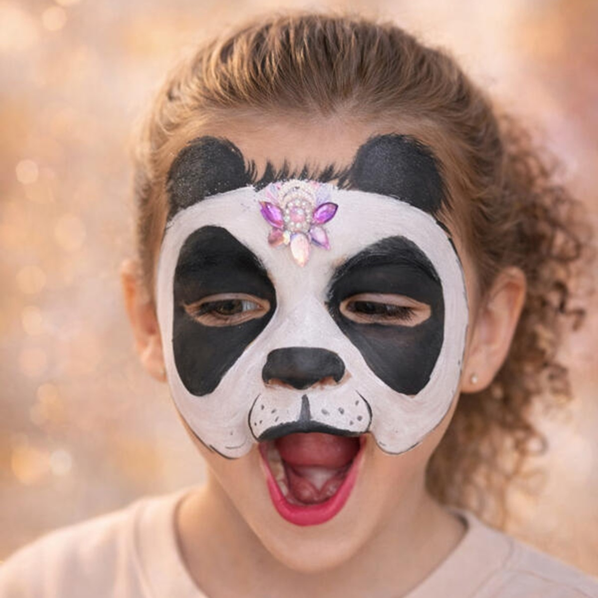 Panda face painting Panda facepainting