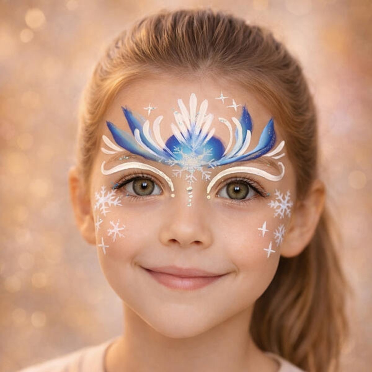 Ice princess face painting Ice princess facepainting