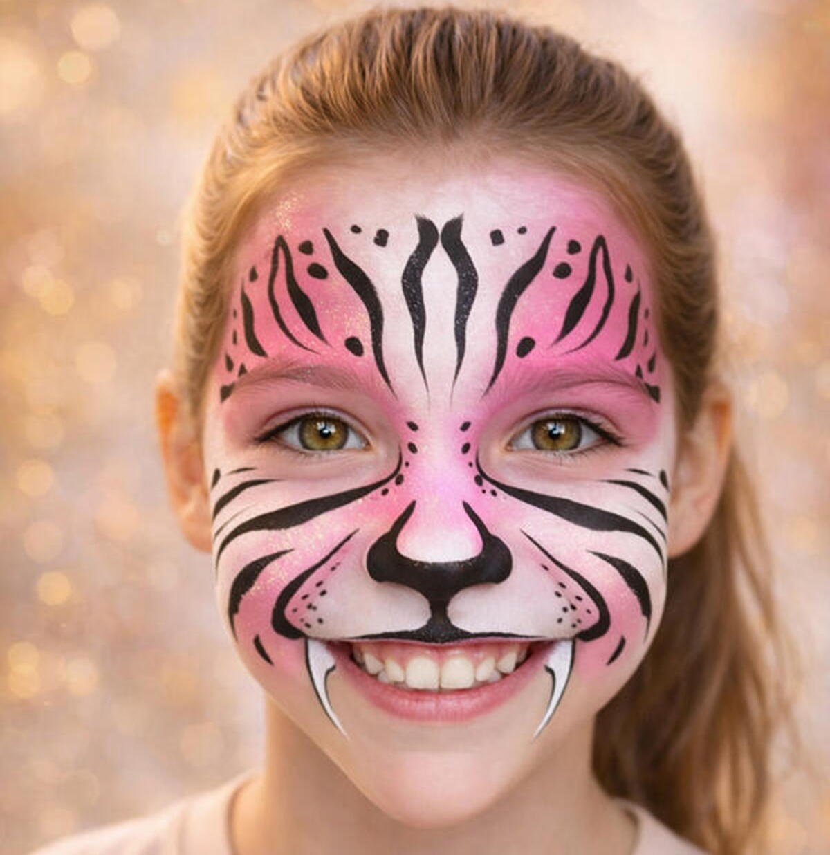 Pink tiger facepaint Pink tiger facepaint