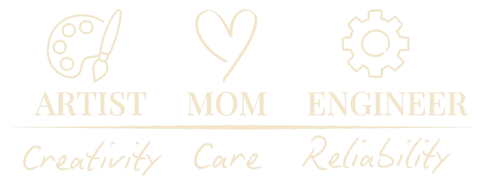 Artist, mom, engineer statement logo Artist, mom, engineer statement logo
