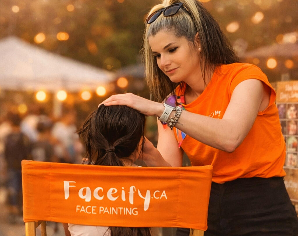 Family Event Face painting in progress Family Event Face painting in progress